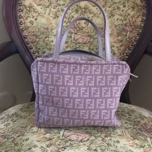 100% Authentic FENDI lilac logo mini handbag